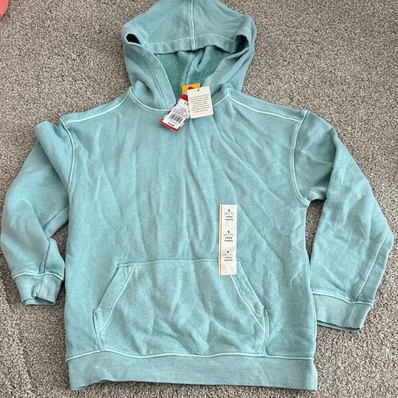 Kids teal washed Hoodie Cat & Jack Relaxed fit Girls S 6-7 - Picture 1 of 4